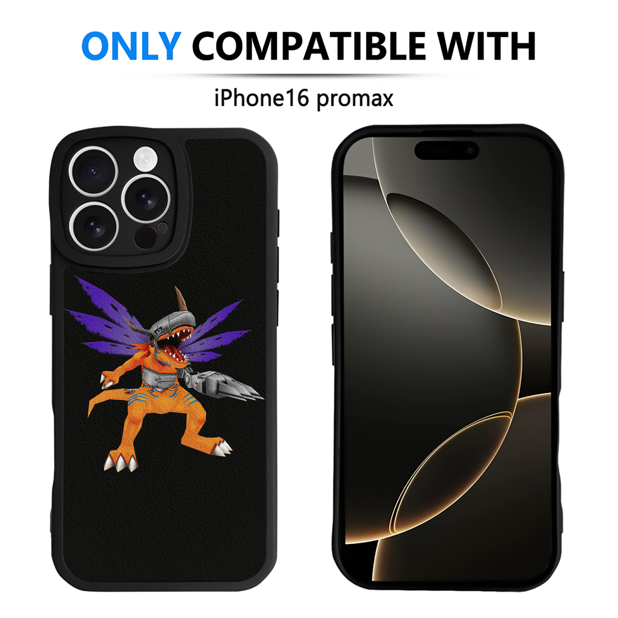 （画像用） Digimon デジタルモンスター/デジモン 【iPhone 16シリーズ対応】シリコンスマホケース（レザー調） 材質：シリコン